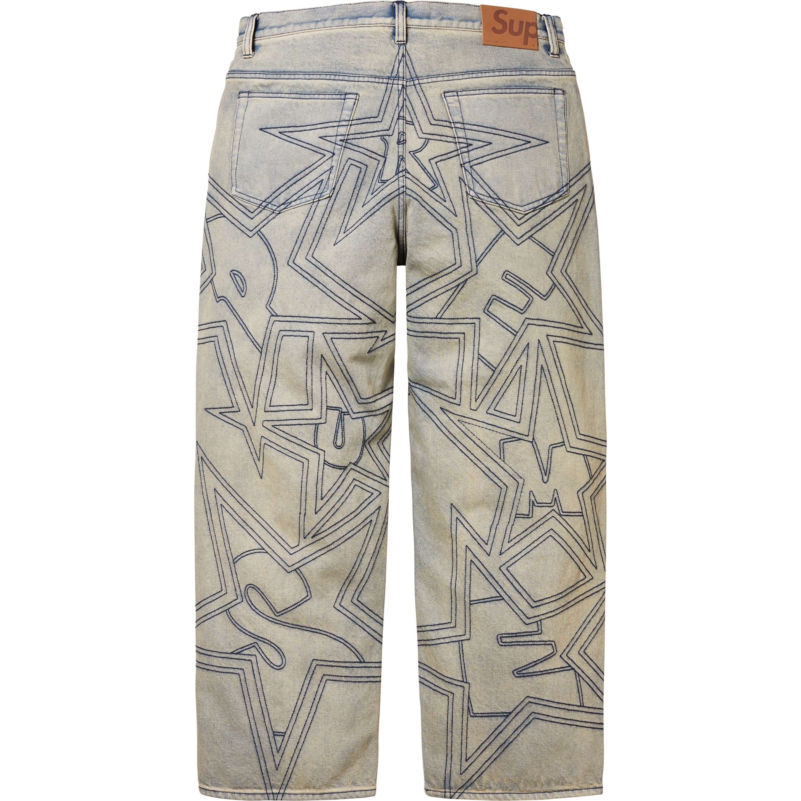 Stars Topstitch Baggy Jean view 10